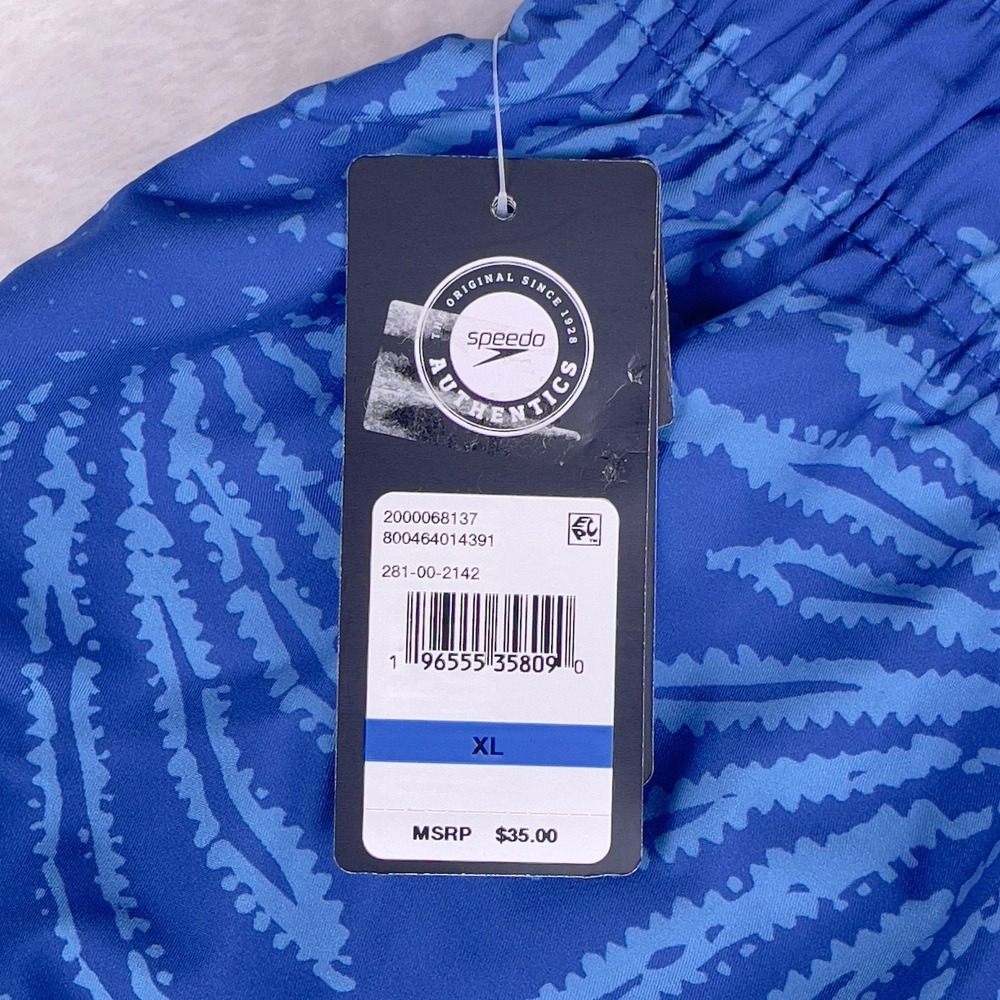Speedo Swim Shorts Mens XL Blue Eco 4-Way Comfort Stretch UPF 50+ Sun Protection - Picture 5 of 6